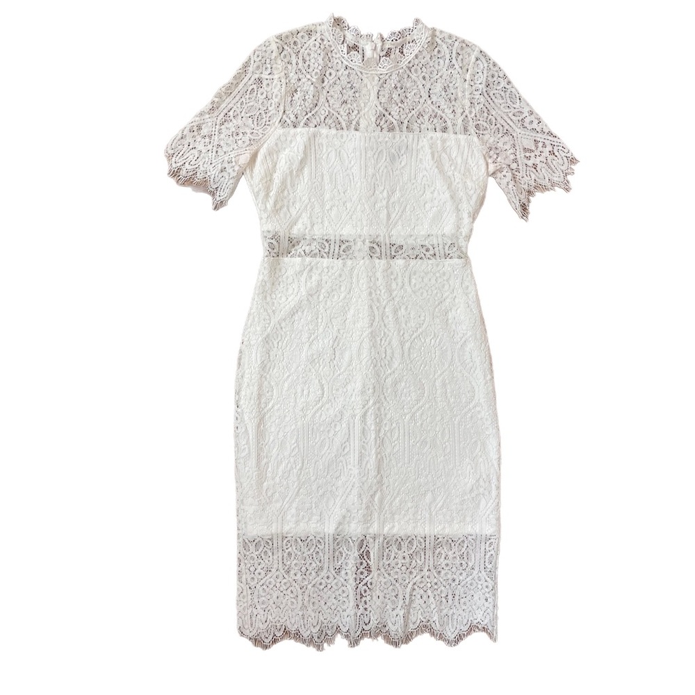 Lulu’s Remarkable White Lace Dress sz M